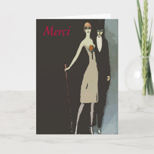 Vintage Thank You Wine and friends better with age Card