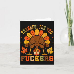 Vintage Thankful For You Forers Funny Thanksgiving Card
