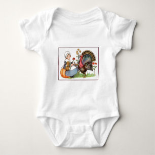 vintage thanksgiving baby bodysuit