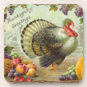 Vintage Thanksgiving Cork Coaster