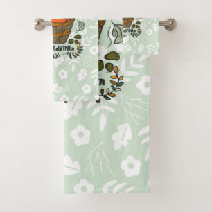 Vintage Thanksgiving Day Design Bath Towel Set