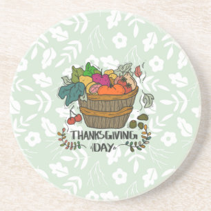 Vintage Thanksgiving Day Design Coaster