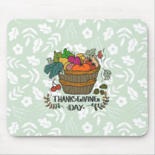 Vintage Thanksgiving Day Design Mouse Pad