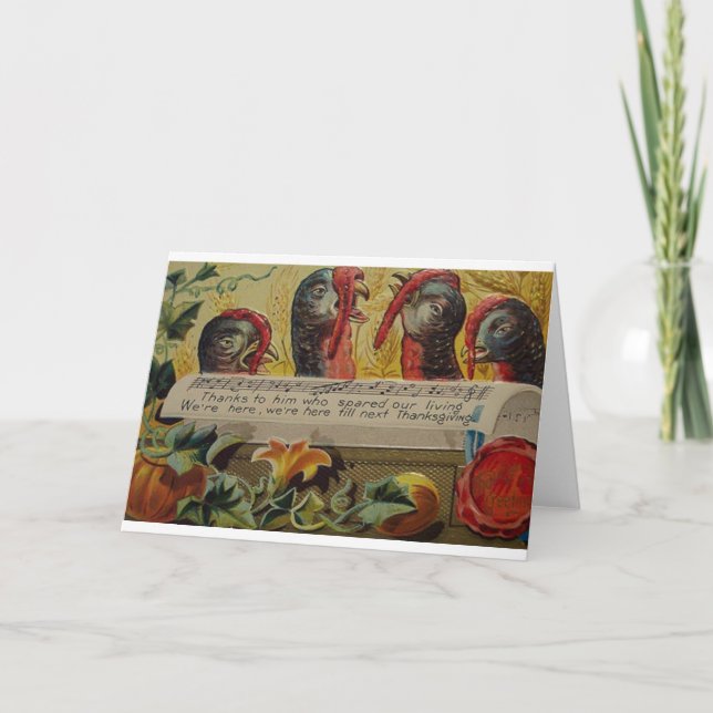 Vintage Thanksgiving Greeting Card (Front)