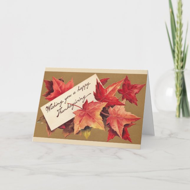 Vintage Thanksgiving Greeting Card (Front)
