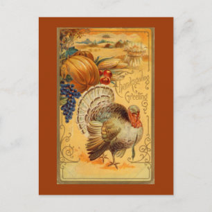 Vintage Thanksgiving Greeting Holiday Postcard