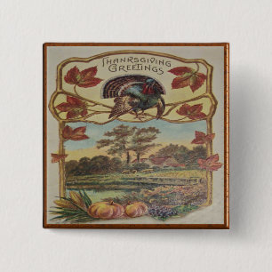 Vintage Thanksgiving Greetings Pin