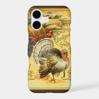 Vintage Thanksgiving Greetings with Turkey