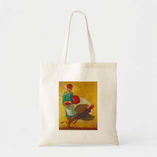 Vintage Thanksgiving Harvest Illustration Tote Bag