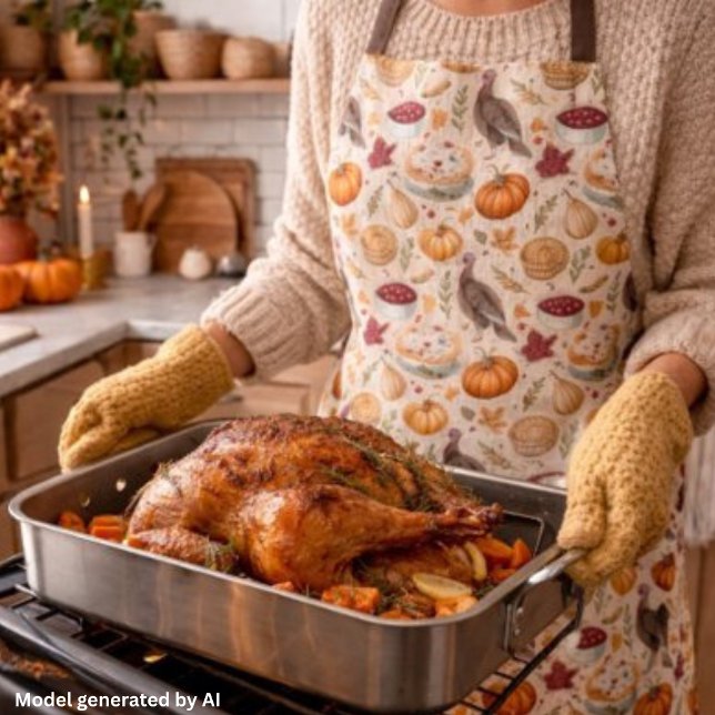 Vintage Thanksgiving Harvest Pattern | Rustic Fall Apron (Creator Uploaded)