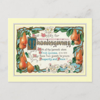 Vintage Thanksgiving Holiday Postcard