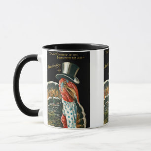 Vintage Thanksgiving Humourous Turkey Mug