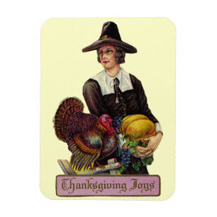 Vintage Thanksgiving Joy Magnet