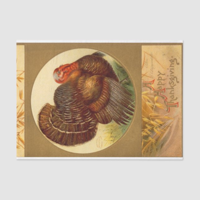 Vintage Thanksgiving Mix Series Design 12 Tissue Paper (Front)