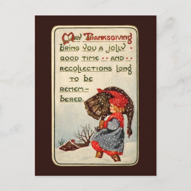Vintage Thanksgiving Postcard (Front)