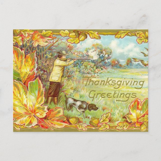Vintage Thanksgiving Postcard (Front)
