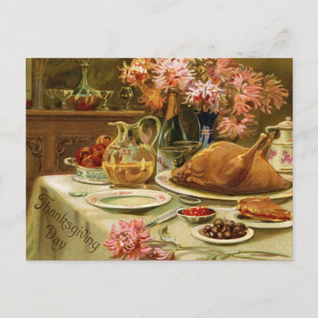 Vintage Thanksgiving Postcard (Front)