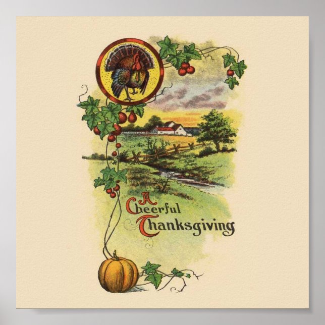 Vintage Thanksgiving Poster (Front)