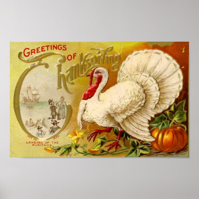 Vintage Thanksgiving Poster (Front)