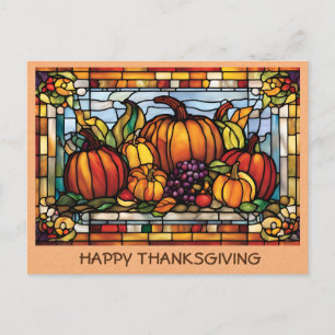 Vintage Thanksgiving Pumpkin Fall Autumn Harvest Postcard