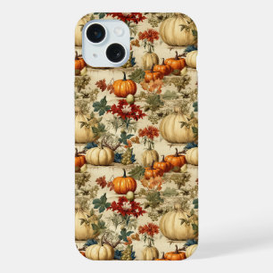 Vintage Thanksgiving Pumpkin Floral Harvest iPhone 15 Plus Case