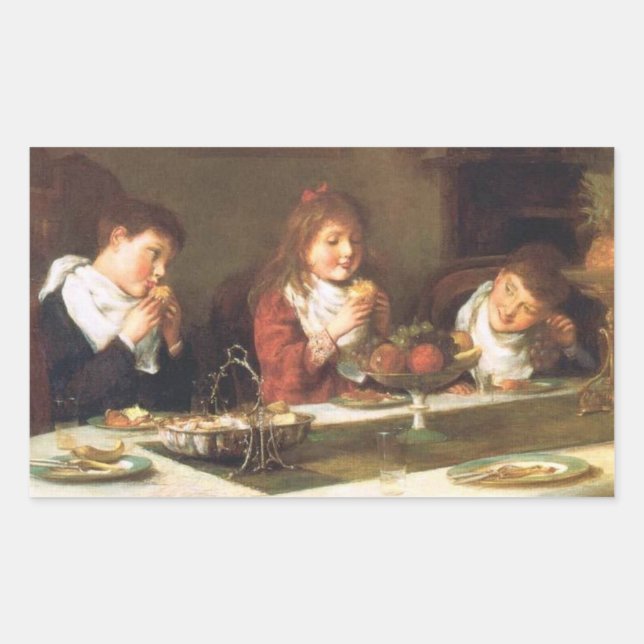 Vintage Thanksgiving Rectangular Sticker (Front)