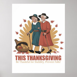 Vintage Thanksgiving Stability – Be Thankful Poster
