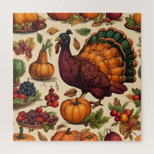 Vintage Thanksgiving Turkey  Jigsaw Puzzle