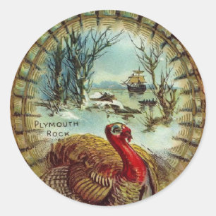 Vintage Thanksgiving Turkey Large Sticker