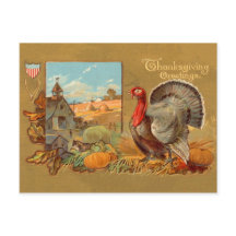 Vintage Thanksgiving Turkey Postcard