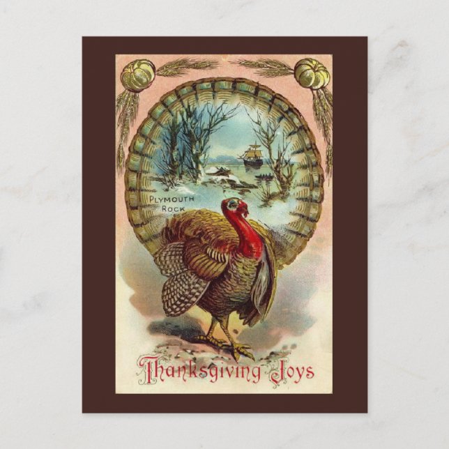 Vintage Thanksgiving Turkey Postcard (Front)