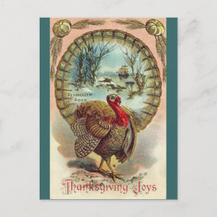 Vintage Thanksgiving Turkey-Postcard Holiday Postcard