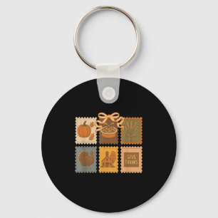 Vintage Thanksgiving,turkey,pumpkin, Autumn Tee Fu Key Ring