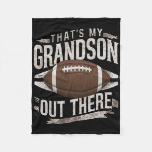 Vintage That's My Grandson Out There - Football No Fleece Blanket