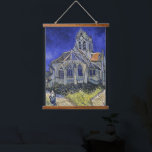 Vintage The church in Auvers-sur-Oise by Van Gogh  Hanging Tapestry<br><div class="desc">A beautiful reproduction of "The church in Auvers-sur-Oise,  View from the Chevet" created  in 1890 by the renowned Post-Impressionist Dutch painter,  Van Gogh.  The painting was created the same year Van Gogh died.</div>