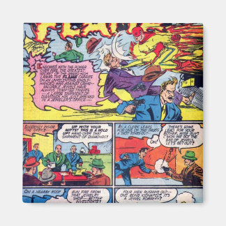 Vintage The Flame Superhero Comic Book Villains Magnet