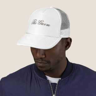 Vintage The Groom Wedding Once upon a time Trucker Hat