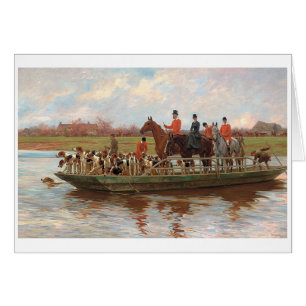 Vintage - The Hunting Party Travels by Boat,