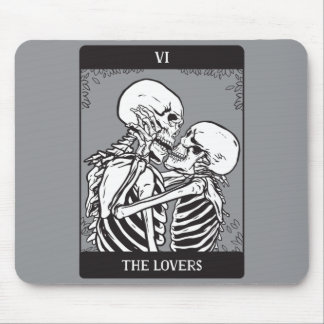 Vintage The Lovers Tarot Card Goth Valentines Day Mouse Pad