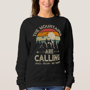 Vintage The Mountains Are Calling Space Splash Big Sweatshirt
