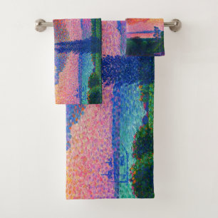 Vintage The Pink Cloud (1896) painting Bath Towel Set