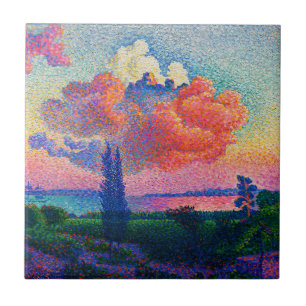 Vintage The Pink Cloud (1896) painting Ceramic Tile