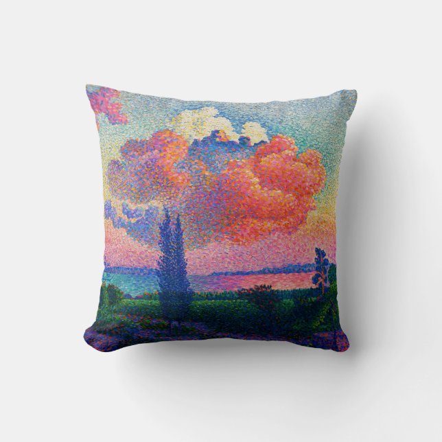 Vintage The Pink Cloud (1896) painting Cushion (Front)