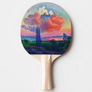 Vintage The Pink Cloud (1896) painting Ping Pong Paddle