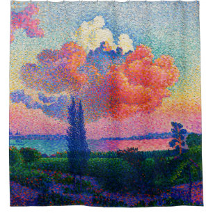 Vintage The Pink Cloud (1896) painting Shower Curtain