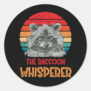 Vintage The Raccoon Whisperer Raccoon Lover Gifts Classic Round Sticker