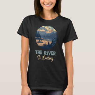 Vintage The River Is Calling Mountain Paddling Kay T-Shirt