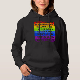Vintage The Worlds Has Bigger Problem Pride Ally G Hoodie