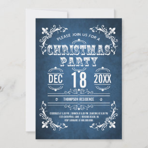 Vintage Theatre Bill Christmas Party Invitation