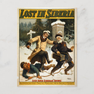 Vintage Theatre Lost in Siberia Postcard